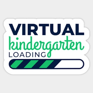 Virtual Kindergarten Loading Distance Learning School Sticker